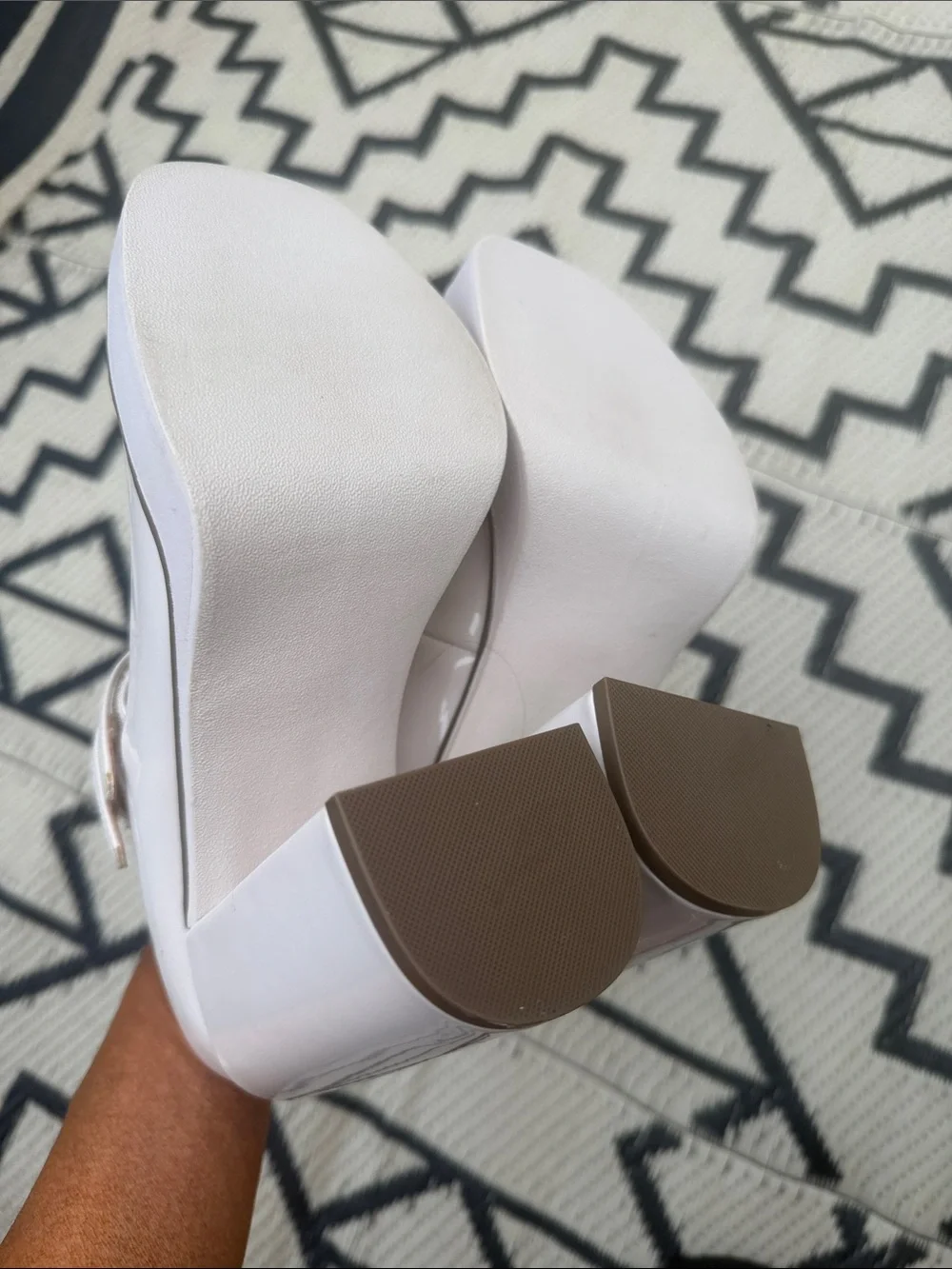 Steve Madden Twice Bone Mary Jane Platform Heels size 7.5